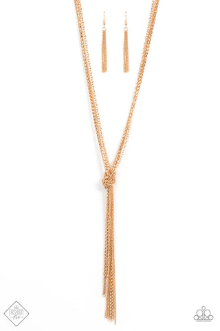 Paparazzi Accessories KNOT All There - Gold Necklace