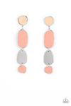 Paparazzies Accessories All Out Allure - Orange Earrings