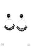 Paparazzi Accessories Cabaret Charm - Black Earrings