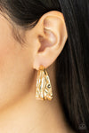 Paparazzi Accessories Badlands and Bellbottoms - Gold Earrings