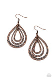 Paparazzi Accessories Plains Pathfinder - Copper Earrings