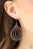 Paparazzi Accessories Plains Pathfinder - Copper Earrings