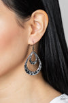 Paparazzi Accessories Museum Muse - Black Earrings