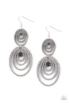 Paparazzi Accessories Cosmic Twirl - Black Earrings