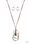 Paparazzi Accessories Harmonious Hardware - Brown Necklace