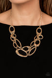 Paparazzi Accessories Game OVAL - Gold Necklace