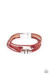 Paparazzi Accessories Tahoe Tourist - Red Bracelet