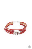 Paparazzi Accessories Tahoe Tourist - Red Bracelet