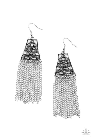 Paparazzi Accessories Cleopatras Allure - Silver Earrings