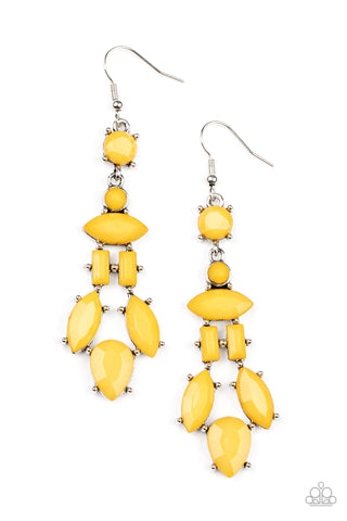 Paparazzi Accessories Visually Vivacious - Yellow Earrings