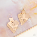 Paparazzi Accessories Deceivingly Deco - Gold Earrings