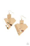 Paparazzi Accessories Deceivingly Deco - Gold Earrings