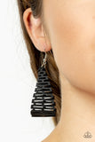 Paparazzi Accessories Urban Delirium - Black Earrings