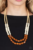 Paparazzi Accessories Bermuda Bellhop - Brown Necklace