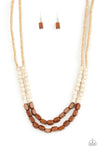 Paparazzi Accessories Bermuda Bellhop - Brown Necklace