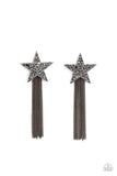 Paparazzi Accessories Superstar Solo - Black Earrings