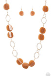 Paparazzi Accessories Posh Promenade - Brown Necklace