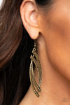 Paparazzi Accessories Twinkle for Two - Brass Earrings