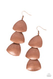 Paparazzi Accessories Modishly Metallic - Copper Earrings