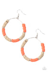 Paparazzi Accessories Skillfully Stacked - Orange Earrings