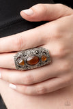 Paparazzi Accessories Castle Terrace - Brown Ring