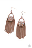 Paparazzi Accessories Castle Cottage - Copper Earrings