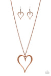 Paparazzi Accessories Hopelessly In Love - Copper Necklace