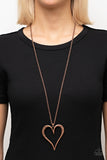 Paparazzi Accessories Hopelessly In Love - Copper Necklace