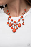 Paparazzi Accessories Mediterranean Mystery - Orange Necklace