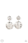 Paparazzi Accessories Industrial Fairytale - White Clip-on Earrings