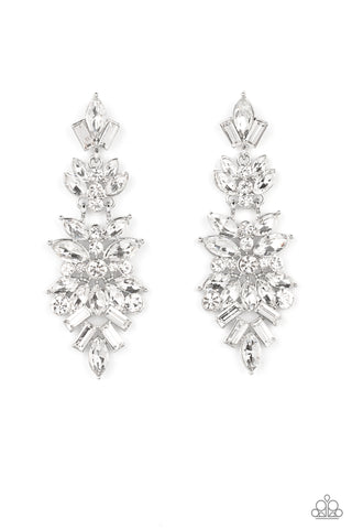 Paparazzi Accessories Frozen Fairytale - White Earrings