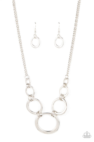 Paparazzi  Accessories Short Circuit - Silver Necklace