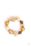 Paparazzi Accessories Happily Homespun - Brown Bracelet