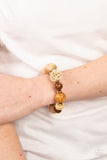 Paparazzi Accessories Happily Homespun - Brown Bracelet