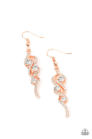 Paparazzi Accessories Highly Flammable - Copper Earrings