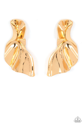 Paparazzi Accessories METAL-Physical Mood - Gold Earrings