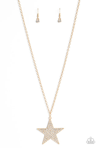 Paparazzi Accessories Rock Star Sparkle - Gold Necklace