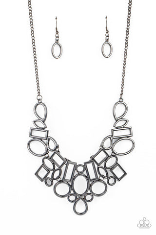 Paparazzi Accessories Geometric Grit - Black Necklace