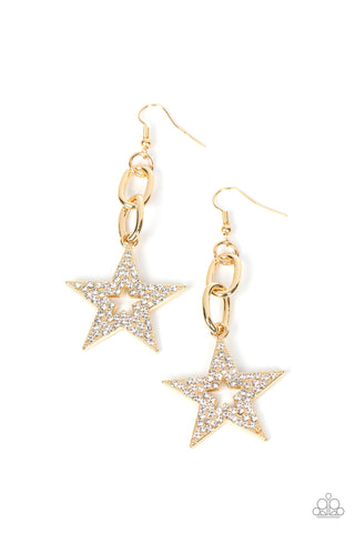 Paparazzi Accessories  Cosmic Celebrity - Gold Earrings