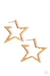 Paparazzi Accessories All-Star Attitude - Gold Earrings