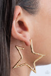 Paparazzi Accessories All-Star Attitude - Gold Earrings