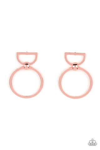 Paparazzi Accessories CONTOUR Guide - Copper Earrings