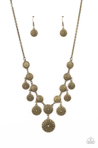 Paparazzi Accessories Sahara Stars - Brass Necklace