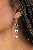 Paparazzi Accessories Reflective Rhinestones - White Earrings