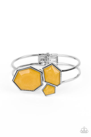 Paparazzi Accessories Tourist TRAPEZOID - Yellow Bracelet