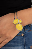 Paparazzi Accessories Tourist TRAPEZOID - Yellow Bracelet