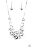 Paparazzi Accessories Rhinestone River - Silver Necklace