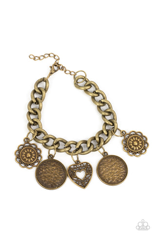 Paparazzi Accessories Complete CHARM-ony - Brass Bracelet