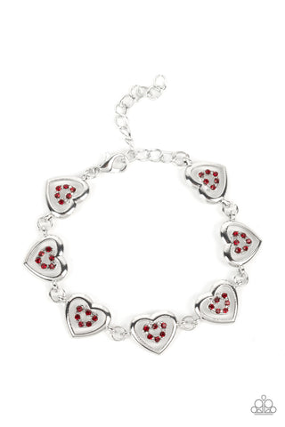 Paparazzi Accessories Catching Feelings - Red Bracelet