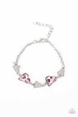 Paparazzi Accessories Cluelessly Crushing - Pink Bracelet